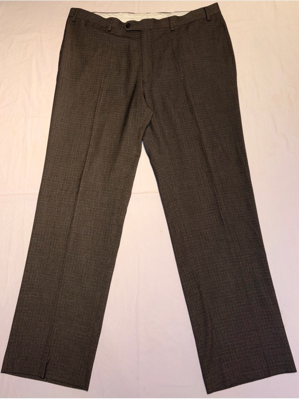 Ralph Lauren Men’s Slim Fit Gray Crosshatch Dress Pants 38x32